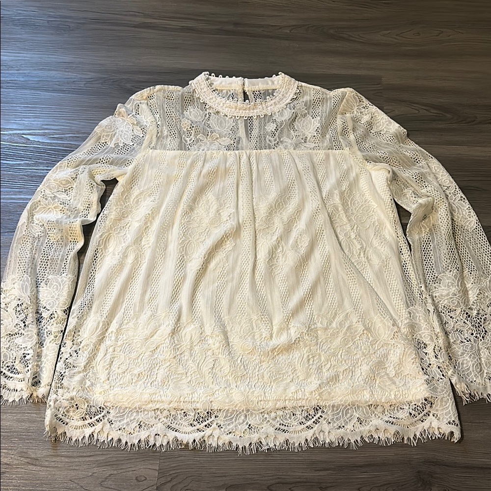 Altar’d State Lace White Top